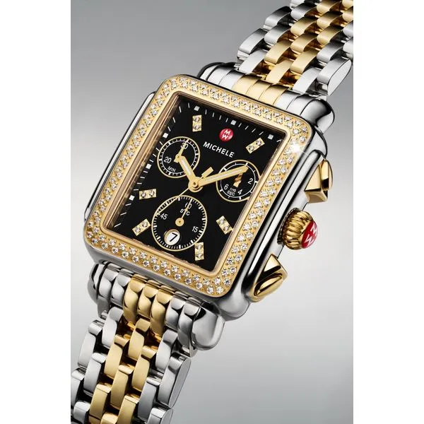 Michele Watch Deco Two-Tone Diamond Watch Image 2 SVS Fine Jewelry Oceanside, NY