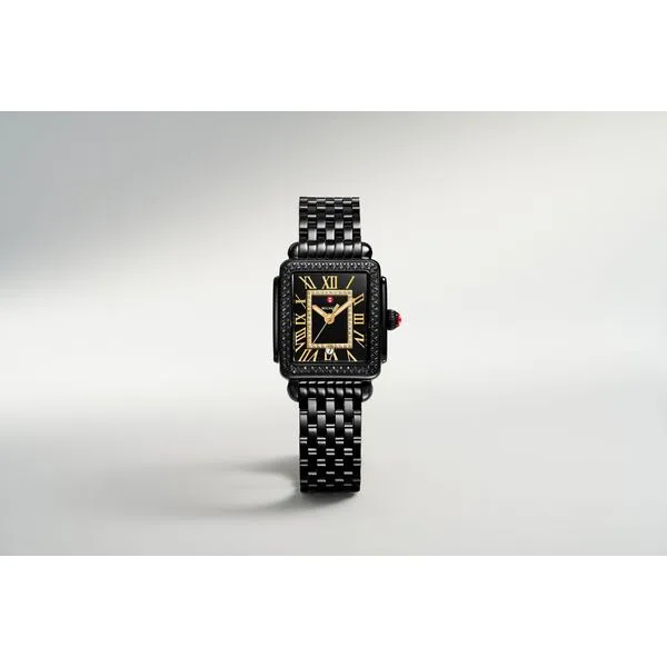 Michele Watch Deco Madison Mid Noir Diamond Watch Image 3 SVS Fine Jewelry Oceanside, NY