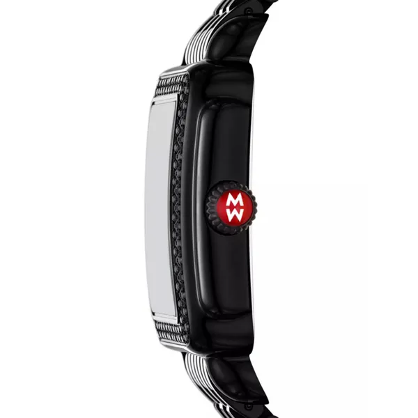 Michele Watch Deco Madison Mid Noir Diamond Watch Image 4 SVS Fine Jewelry Oceanside, NY