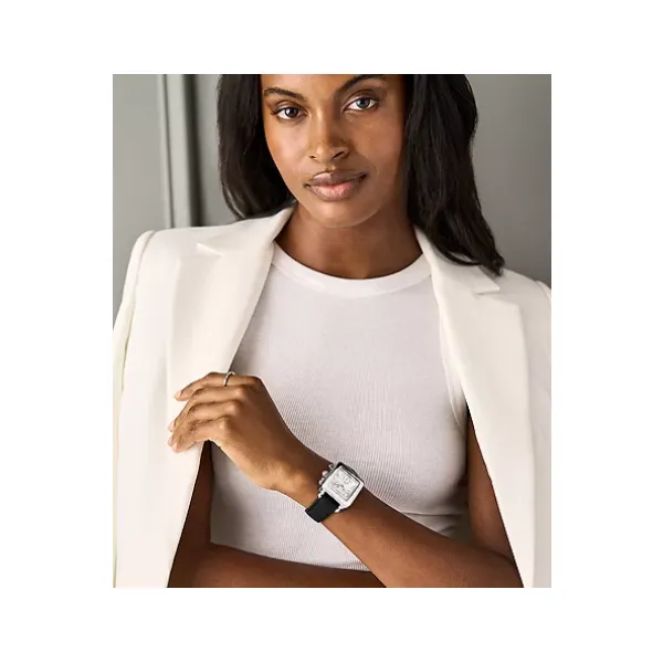 Michele Watch Deco Sport Black Silicone Watch Image 2 SVS Fine Jewelry Oceanside, NY