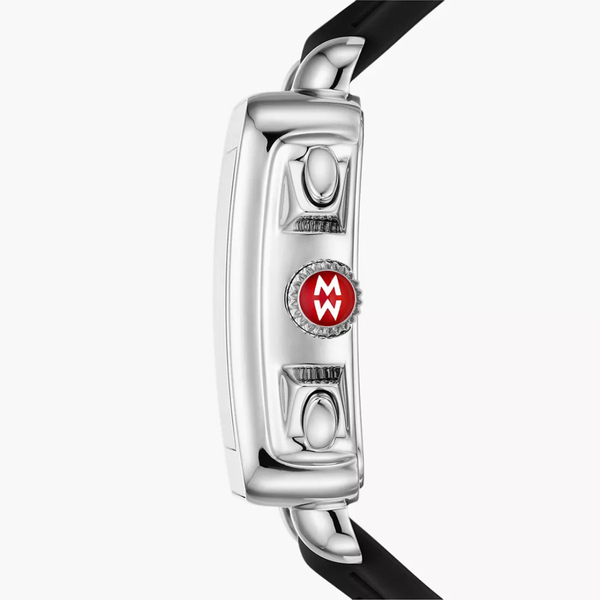 Michele Watch Deco Sport Black Silicone Watch Image 3 SVS Fine Jewelry Oceanside, NY