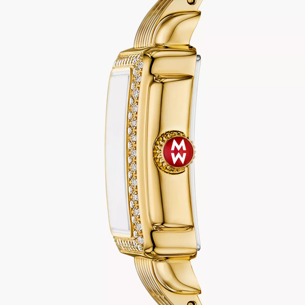 MICHELE Deco Madison Mini Diamond Watch, 18K Gold-Plated, 0.43ctw Image 5 SVS Fine Jewelry Oceanside, NY
