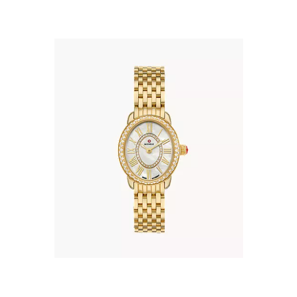 Michele Watch Serein Diamond Yellow Gold-Plated Watch SVS Fine Jewelry Oceanside, NY