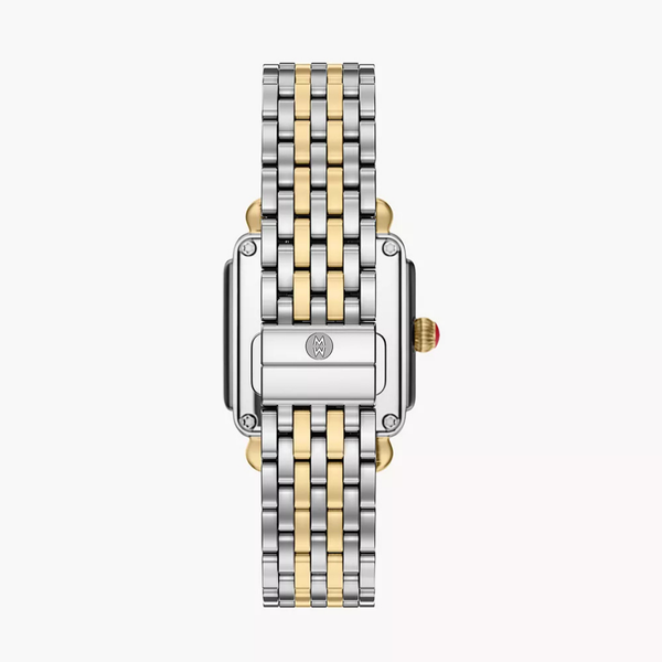 MICHELE Deco Madison Mid Diamond Watch, Chocolate Dial, Two-Tone 18K Image 3 SVS Fine Jewelry Oceanside, NY
