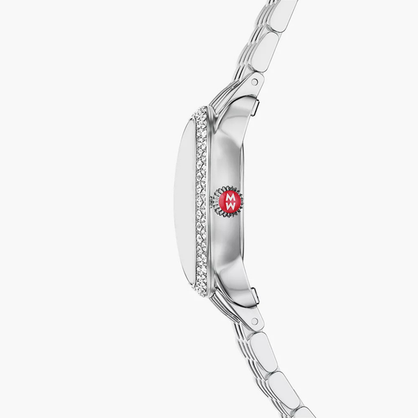 MICHELE Serein Oval Diamond Watch, Stainless Steel, 0.38ctw Image 5 SVS Fine Jewelry Oceanside, NY