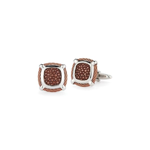 ALOR Gentlemen's Collection Bronze Cable Cuff Links SVS Fine Jewelry Oceanside, NY
