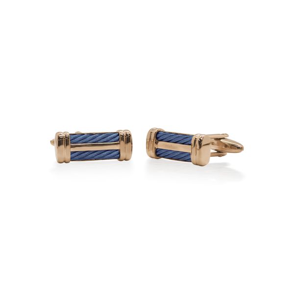 ALOR 'Gents Jewelry' Blueberry Cable Signature Cufflinks SVS Fine Jewelry Oceanside, NY