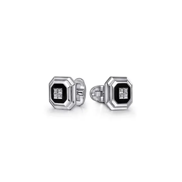 Gabriel & Co. Contemporary Sterling Silver Cufflinks SVS Fine Jewelry Oceanside, NY