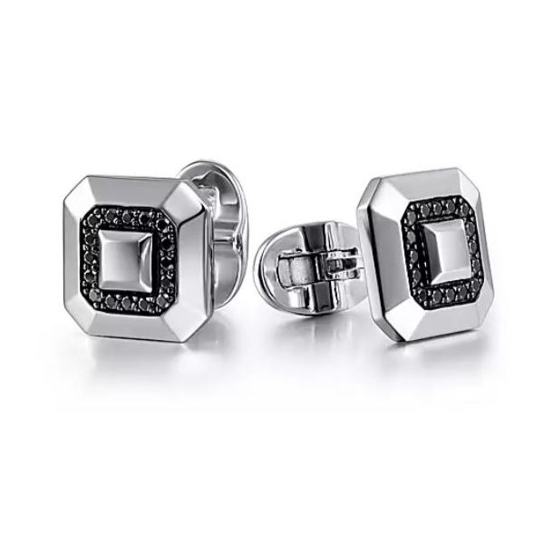 Gabriel Geo Sterling Silver Square Cufflinks SVS Fine Jewelry Oceanside, NY