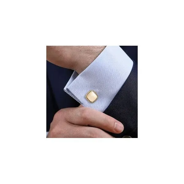 Gabriel & Co. Hampton Yellow Gold Square Cufflinks