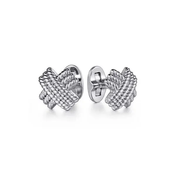 Gabriel Hampton Sterling Silver Rope Cufflinks