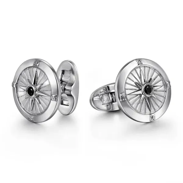 Gabriel & Co. Contemporary Sterling Silver Cufflinks SVS Fine Jewelry Oceanside, NY