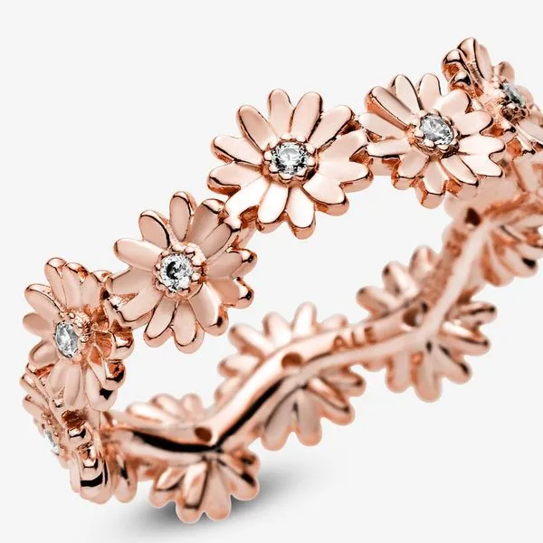 Pandora Garden Collection 14K Rose Gold Plated Silver Ring Image 4 SVS Fine Jewelry Oceanside, NY