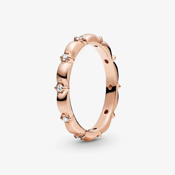 Pandora Garden Collection Rose Gold Plated Silver Ring SVS Fine Jewelry Oceanside, NY