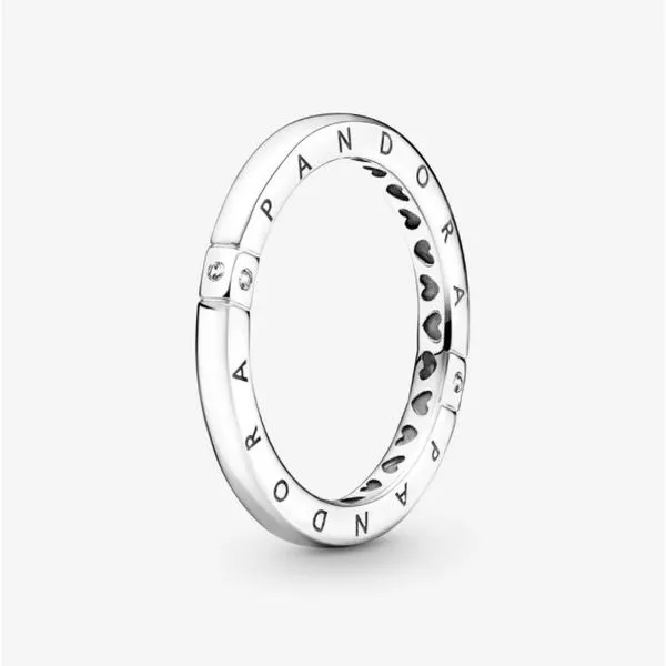 Pandora Signature Collection Sterling Silver Logo Ring SVS Fine Jewelry Oceanside, NY