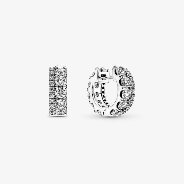 Pandora Timeless Collection Sterling Silver Hoop Earrings SVS Fine Jewelry Oceanside, NY