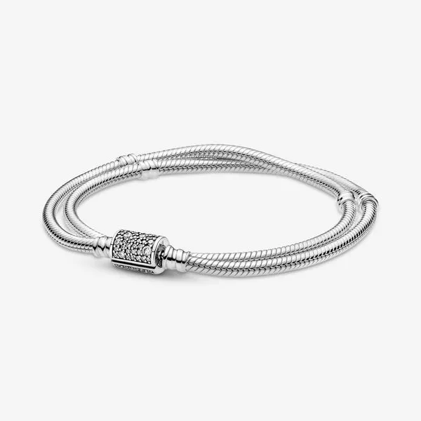 Pandora Moments Collection Sterling Silver Chain Bracelet SVS Fine Jewelry Oceanside, NY