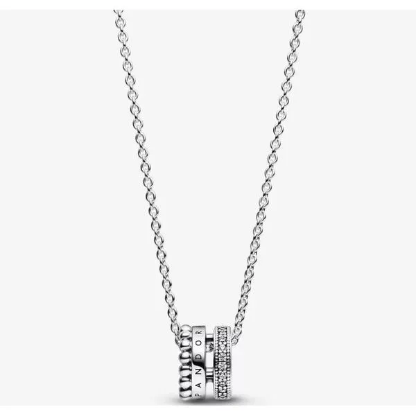 Pandora Signature Collection Sterling Silver Necklace SVS Fine Jewelry Oceanside, NY