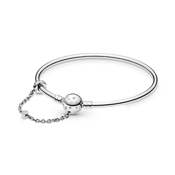 Pandora Moments Collection Sterling Silver Bangle Gift Set SVS Fine Jewelry Oceanside, NY