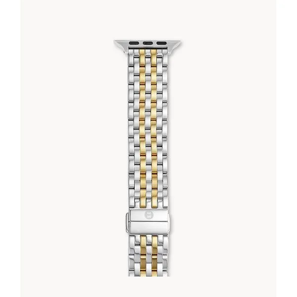 Michele Watch Two Tone 18K Gold-Plated Apple Watch Band SVS Fine Jewelry Oceanside, NY
