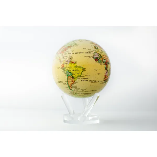 MOVA Yellow Political Map World 6