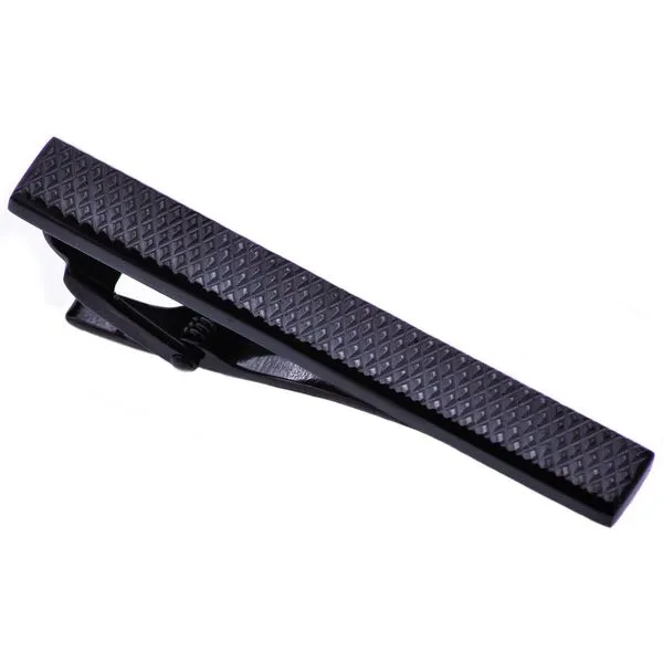 Mens Black Plated Stainless Steel Tie Clip SVS Fine Jewelry Oceanside, NY