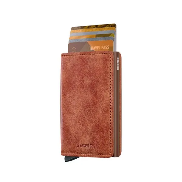 Secrid Slimwallet Vintage Cognac-Brown Wallet Image 3 SVS Fine Jewelry Oceanside, NY