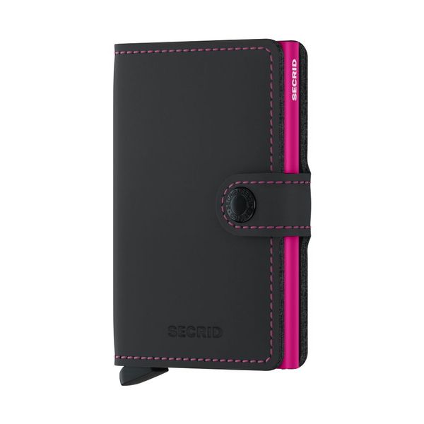 Secrid Miniwallet Matte Black & Fuchsia Wallet SVS Fine Jewelry Oceanside, NY