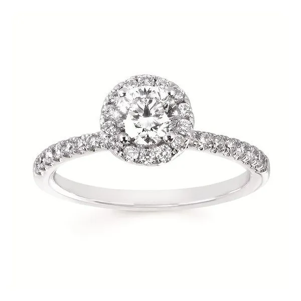 Lady's White 14 Karat Engagement Ring CTW .84 Lab diamond Swede's Jewelers East Windsor, CT