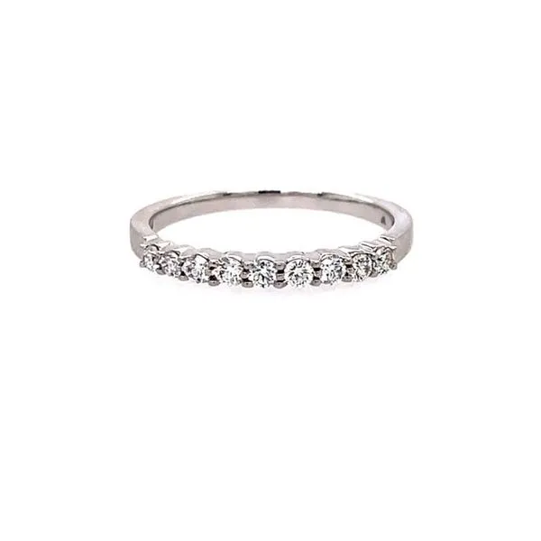 14K White Gold Prong Set Diamond Band Swede's Jewelers East Windsor, CT