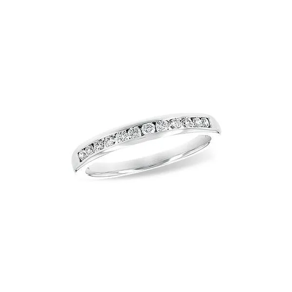 Allison Kaurman 14k White Gold .25tw Diamond G I1 Channel Band size 7 similar item image