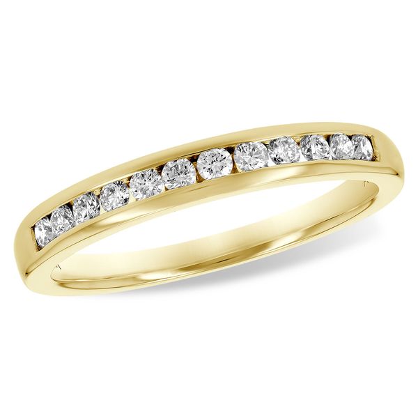 14K Yellow Gold Channel Set Round Diamond Ring Swede's Jewelers East Windsor, CT