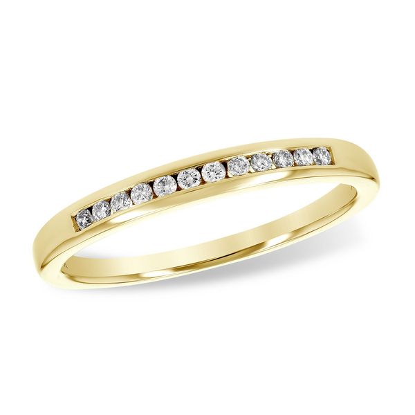 14Kt Yellow Gold 12 Diamond 0.12CTW G/SI2 Channel-set Wedding Band Ring Size 7 Swede's Jewelers East Windsor, CT