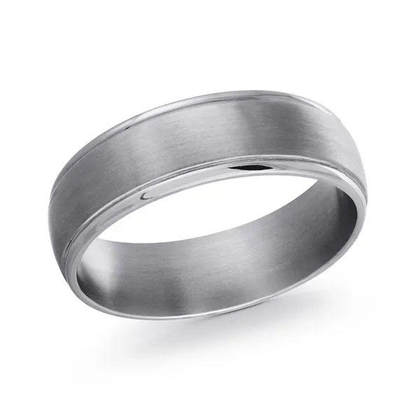 Men's Tantalum 7mm Band with Satin Finish and Beveled Edge Swede's Jewelers East Windsor, CT