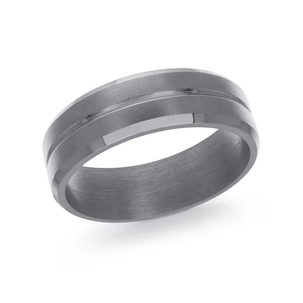 Men's Tantalum 7mm Beveled Band with Satin Finish Swede's Jewelers East Windsor, CT