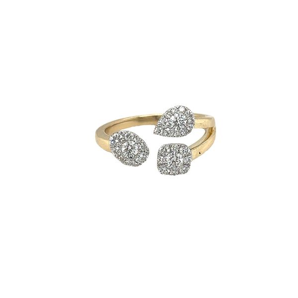 PeJay 14kt 2-Tone Diamond Ring Open Shapes Cluster Ring, Size 6.75.  0.55ctw (picture shown is in white gold) size 6-7 Swede's Jewelers East Windsor, CT