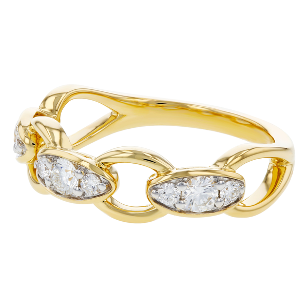 14Kt Yellow Gold Diamond .40CTW G SI1/2 Link Ring Size 7 Image 3 Swede's Jewelers East Windsor, CT