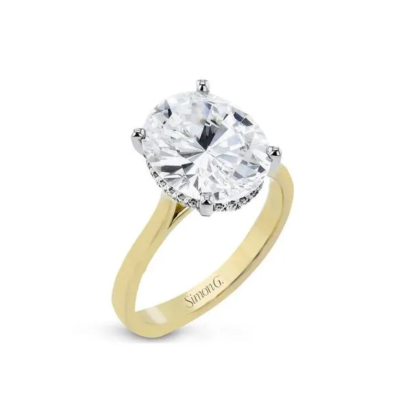 18Kt Yellow Gold Solitare With .06Ctw Hiidden Halo (Center stone not included) Swede's Jewelers East Windsor, CT