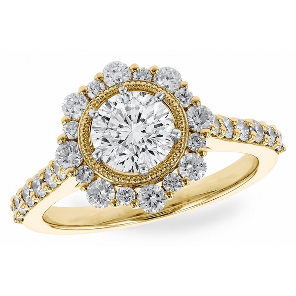 14Kt Yellow Gold Semi-Mount 1.0CTW G/VS2 Engagemnt Ring Size 7 Swede's Jewelers East Windsor, CT