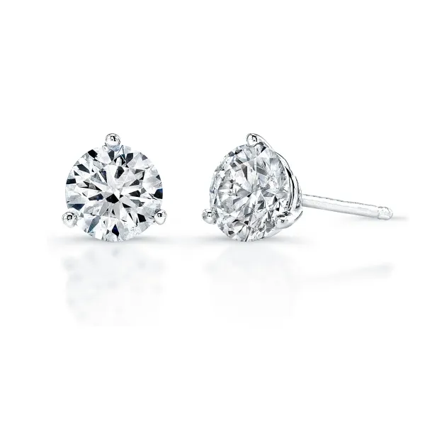 14Kt White Gold 0.33Ctw Diamond G/H SI1 Martini-Set Stud Earrings Swede's Jewelers East Windsor, CT