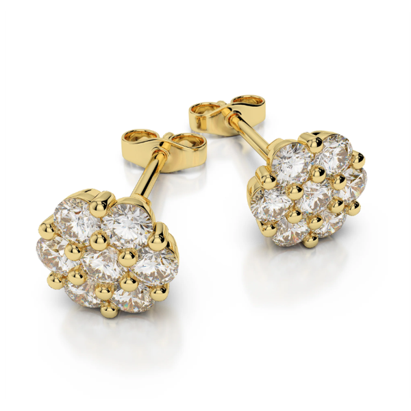 14Kt Yellow Gold Diamond .70CTW G/SI1 Custer Stud Earrings Swede's Jewelers East Windsor, CT