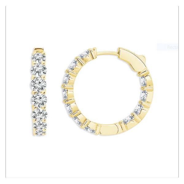 14kt Yellow Gold Lab Diamond Hoops Swede's Jewelers East Windsor, CT
