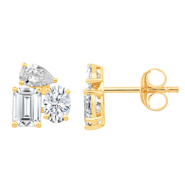 14Kt Yellow Gold Lab-grown Diamond 2.84CTW F/VS Stud Earrings Swede's Jewelers East Windsor, CT