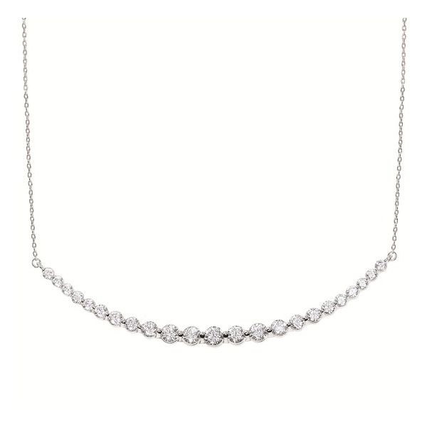 14Kt White Gold Lab Grown Diamond Gradient Necklace Swede's Jewelers East Windsor, CT