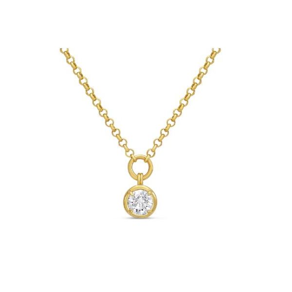 14KY pendant, 0.53 Cts RD, lab grown diamond, 18