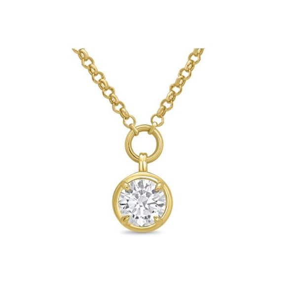14 KY Lab Grown 1.05 Cts Diamond Necklace, 1 Round stone Swede's Jewelers East Windsor, CT
