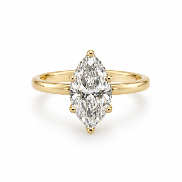14Kt Yellow Gold Lab-Grown Diamond Marquise 2.1CTW with Hidden Halo Ring Swede's Jewelers East Windsor, CT