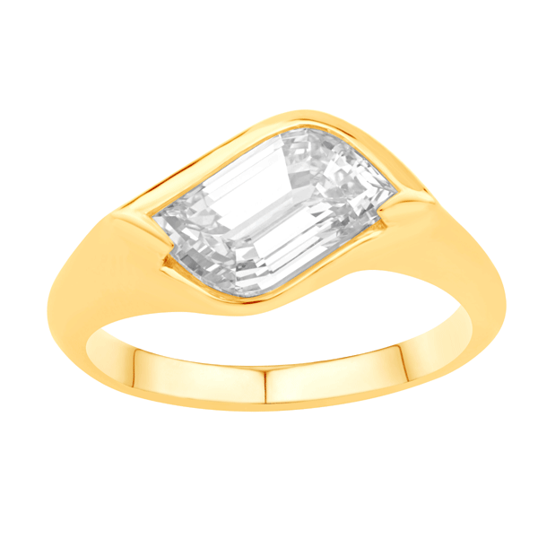 14Kt Yellow Gold Leaf-cut Lab Grown Diamond Ring Swede's Jewelers East Windsor, CT
