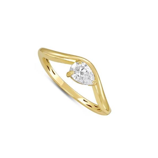 14 KY Lab Grown Diamond Ring, 0.37 Cts, pear shape, size 6.25 Swede's Jewelers East Windsor, CT