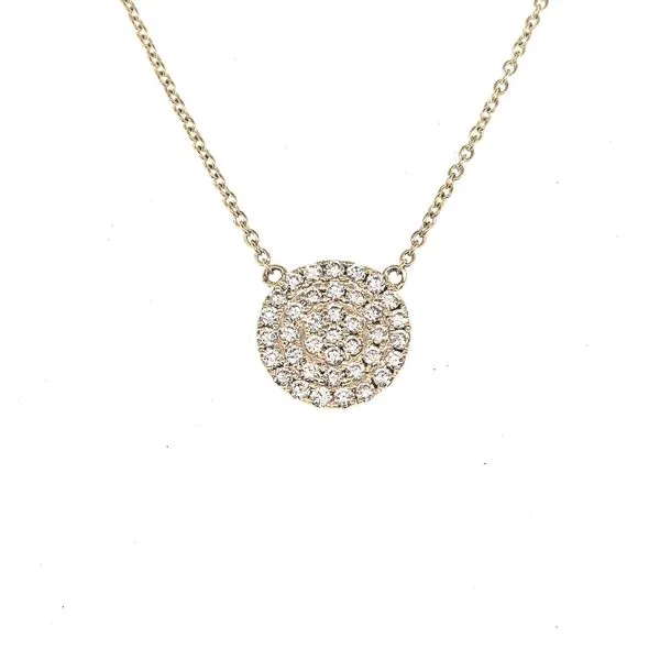 14Kt Yellow Gold 0.45CTW Diamond Disc on 18
